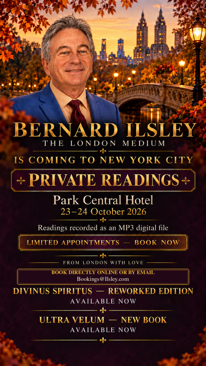 Private Readings with Bernard Ilsley — New York City * Date: 23 October 2026.